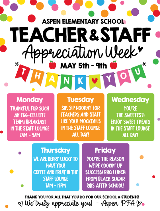  Teacher Appreciation Week